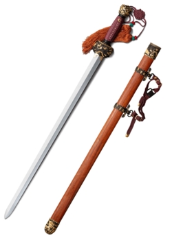 Cold Steel, Chinese Two Collar Sea Wave Gim-Sword - Med Skede