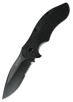 Kershaw, Clash Foldekniv, Sort, Savtakket