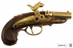 Denix, Replika Deringer Pistol, Messing, Philadelphia 1862