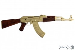 Denix, Replika Kalashnikov AK47, Guld, Sadam Version