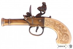 Denix, Replika Bunney Flintlås Pistol, Messing