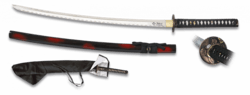 Tole10, Katana, Høj kulstof Klinge, Samurai Red