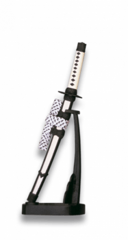 Tole10, Mini Katana Med Gulvstander, Sort Og Hvid