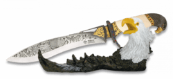 Tole10, Dekorativ Kniv Med Ornament, Ornament Eagle