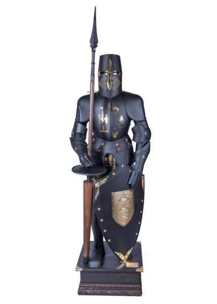 Marto Black Knights Armor – Eksklusiv Sort Turnering Ridderrustning