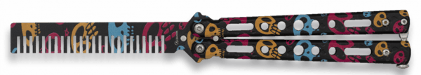Albainox Butterfly Kam – 3D Skull Design Træningskam