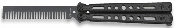 Albainox Butterfly Kam Trainer – Sort Træningskam i Balisong Design