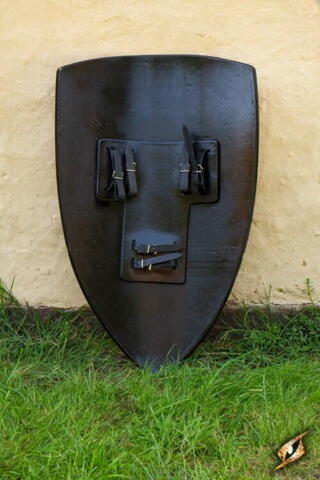 Crusader shield - Wood/White - Bagside
