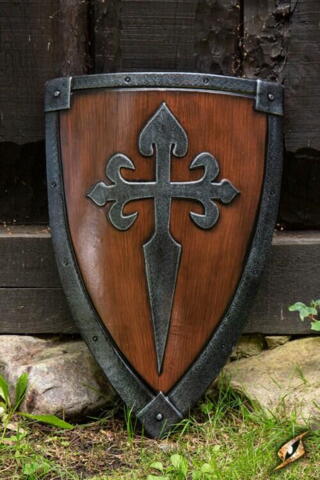Crusader Shield - M - Wood/Steel