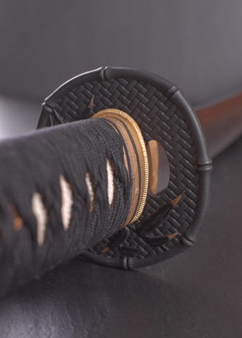 Hanwei, Bamboo Mat Wakizashi - Tsuba