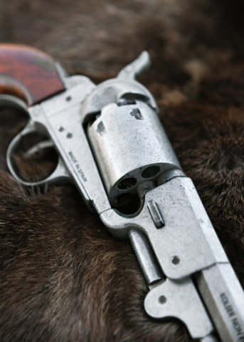 Kolser, Replika Colt Navy 1851, Percussion Revolver, Old Grey