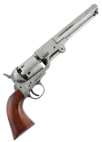 Kolser, Replika Colt Navy 1851, Percussion Revolver, Old Grey