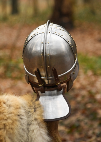 Battle Merchant, Late Roman Cavalry Hjelm, Stål - Bagside