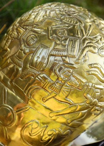 Battle Merchant, Ribchester Cavalry Sports Hjelm, Messing Og Stål - Ornamenter