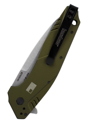 Kershaw, Dividend Composite Foldekniv, Oliven - Lukket