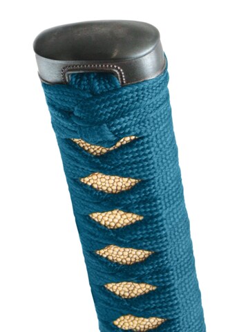 United Cutlery, Shikoto Hammer-Forged Longquan Master Teal Katana - Pommel