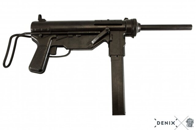 Denix, Replika M3 Maskinpistol, Grease Gun, 45. USA 1942