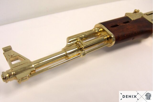 Denix, Replika Kalashnikov AK47, Guld, Sadam Version