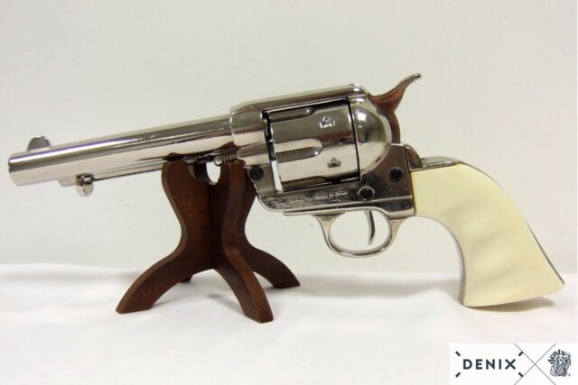 Denix, Replika Colt Peacemaker, 45. Hvid, Metal