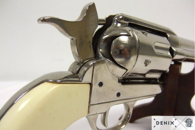 Denix, Replika Colt Peacemaker, 45. Hvid, Metal