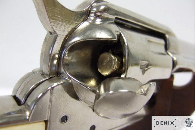 Denix, Replika Colt Peacemaker, 45. Hvid, Metal