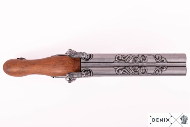 Denix, Replika Percussion Pirat Flintlås Pistol, 18' Århundrede