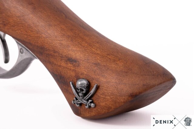 Denix, Replika Percussion Pirat Flintlås Pistol, 18' Århundrede