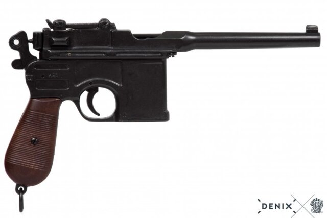 Denix, Replika Mauser C 96 Pistol, Sort