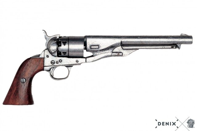 Denix, Replika Colt Mod. M, 1860, Sølvfarve