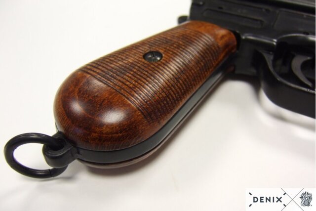 Denix, Replika Mauser C 96 Pistol, Sort, Træ Skæfte