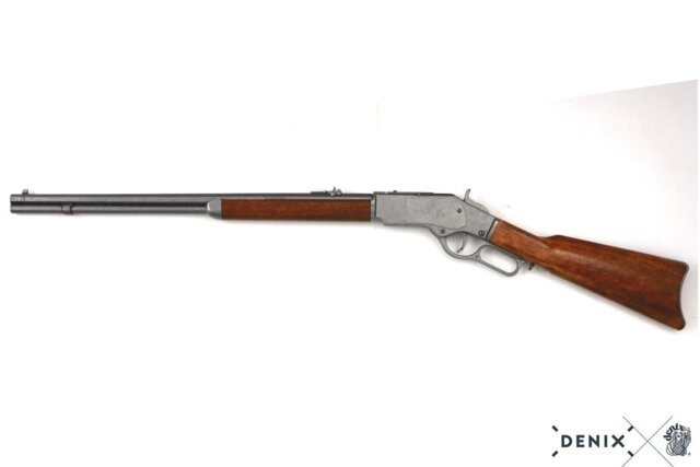 Denix, Replika Winchester Riffel, Funktionel Patronhylster Udsmider, Grå