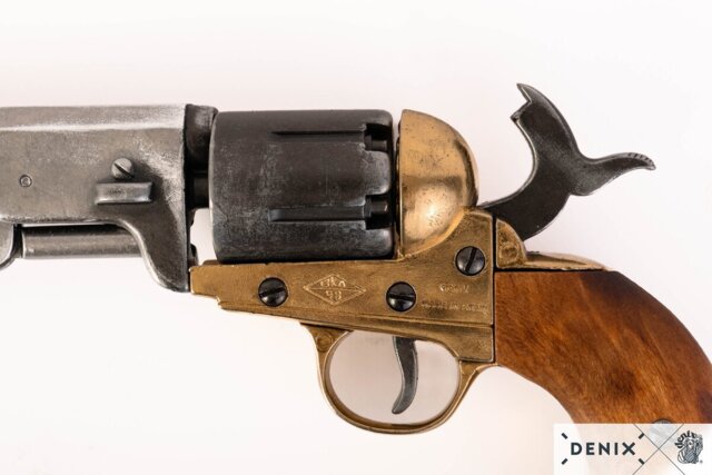 Denix, Replika Confederate Revolver, Metal, Træ