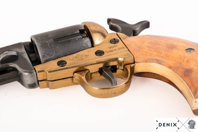 Denix, Replika Confederate Revolver, Metal, Træ