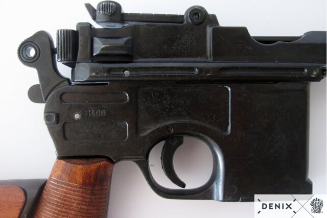Denix, Replika Mauser C96 Pistol, Riffel Kolbe, Tyskland 1896