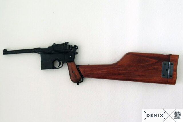 Denix, Replika Mauser C96 Pistol, Riffel Kolbe, Tyskland 1896