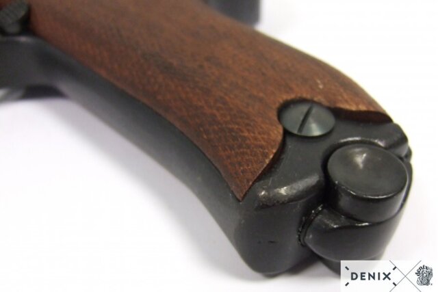 Denix, Replika Luger PO8 Parabellum Pistol, Træ Skæfte