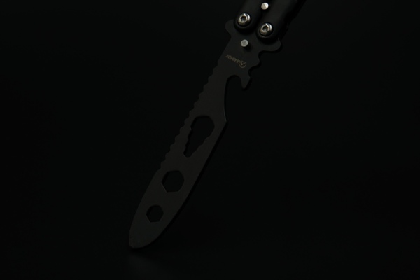 Albainox, Butterfly Kniv Til Træning - Blacksteel - Klinge