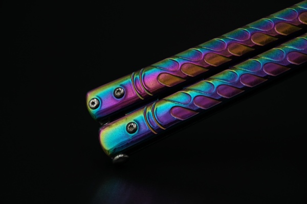Albainox, Butterfly Kniv Til Træning - Rainbow IIII - Skæfte