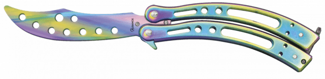 Albainox, Butterfly Kniv Til Træning - RainbowSteel