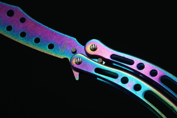 Albainox, Butterfly Kniv Til Træning - RainbowSteel - Samling
