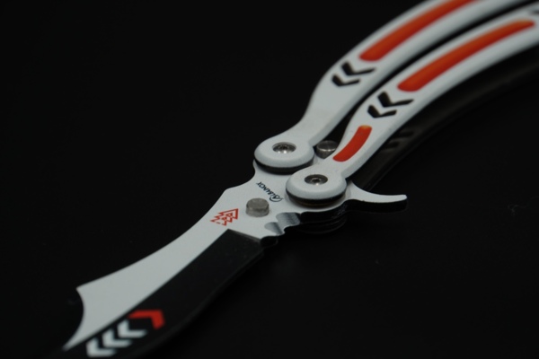 Albainox, Butterfly Kniv Til Træning - Orangesteel