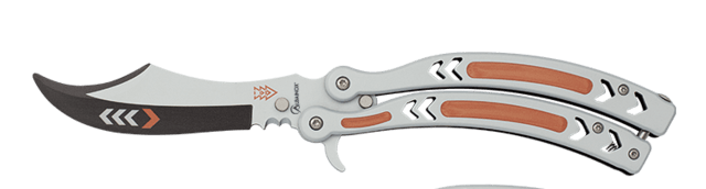 Albainox, Butterfly Kniv Til Træning - Orangesteel