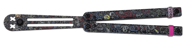 Albainox, Butterfly Kniv Til Træning - Black Logos