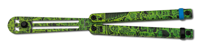 Albainox, Butterfly Kniv Til Træning - Green Logos