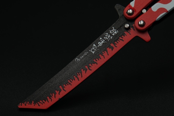Albainox, Butterfly Kniv Til Træning - Black Ember - Klinge