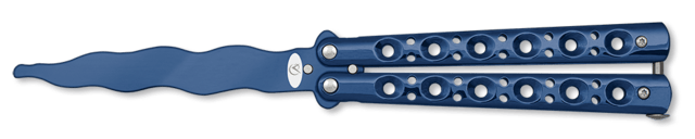 Albainox, Butterfly Kniv Til Træning - Flaming Blue