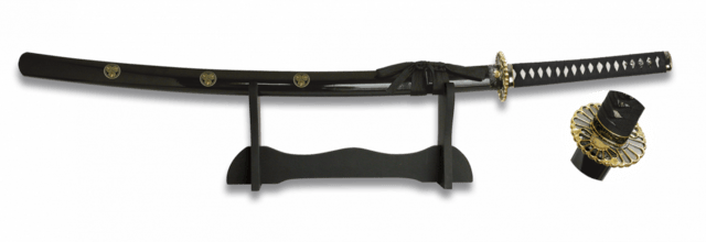 Tole10, Dekorativ Katana, Gyldne detaljer