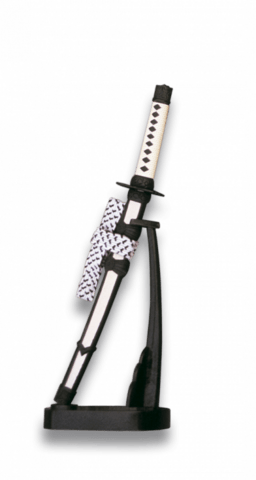 Tole10, Mini Katana Med Gulvstander, Sort Og Hvid