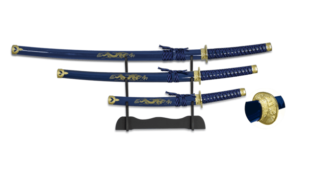 Tole10, Katana Sæt, 3 Stk Med Stander