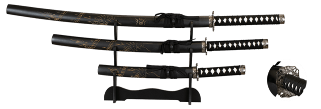 Tole10, Drage Daisho Katana Sæt Med Stander